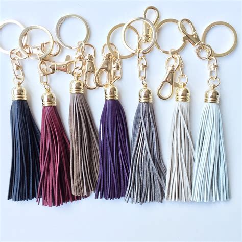 Leather Mini Tassel Key Chain 